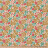 Algodón estampado BOEZI Verde / Rosa